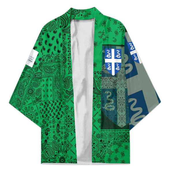 Martinique Kimono Paisley Flag And Skull Style 1