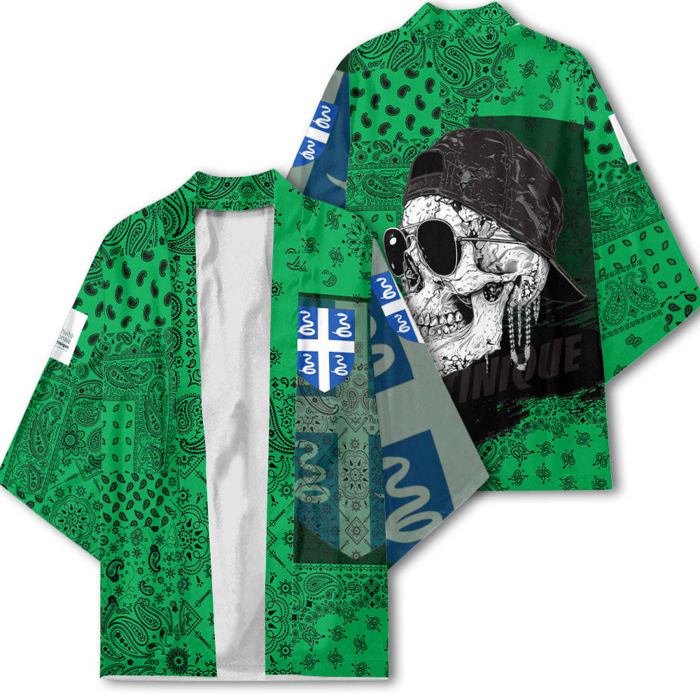 Martinique Kimono Paisley Flag And Skull Style 2