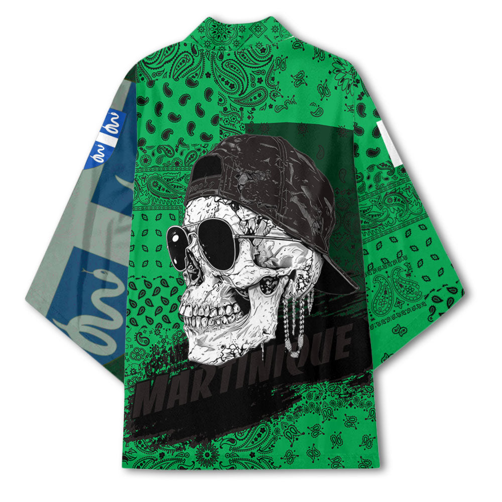 Martinique Kimono Paisley Flag And Skull Style 3