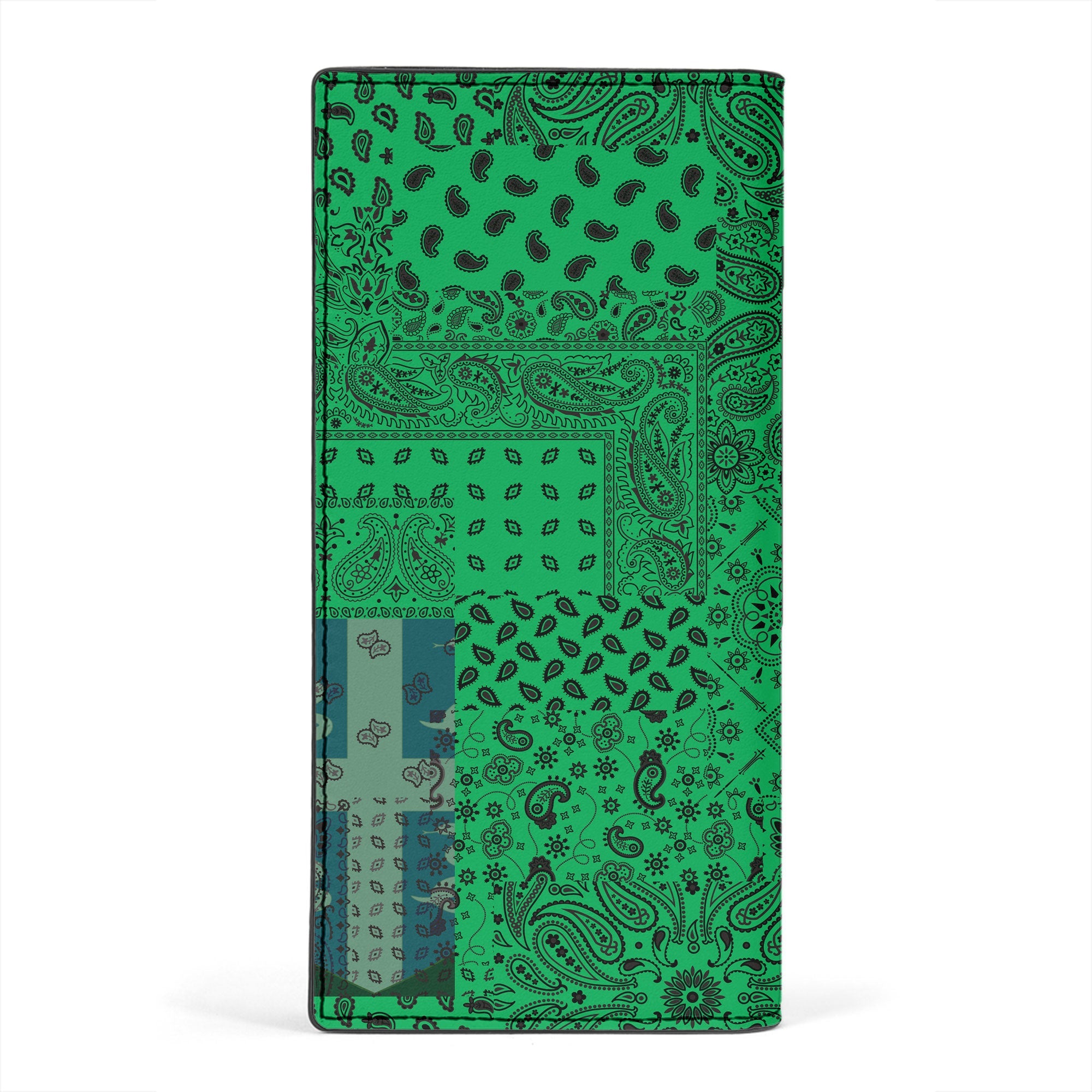 Martinique Leather Wallet Paisley Flag And Skull Style 2