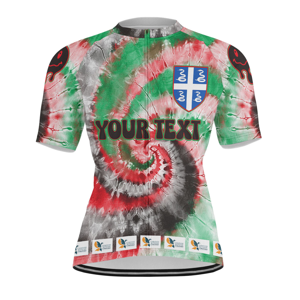 Martinique Men Cycling Jersey Custom Tie Dye Style 1