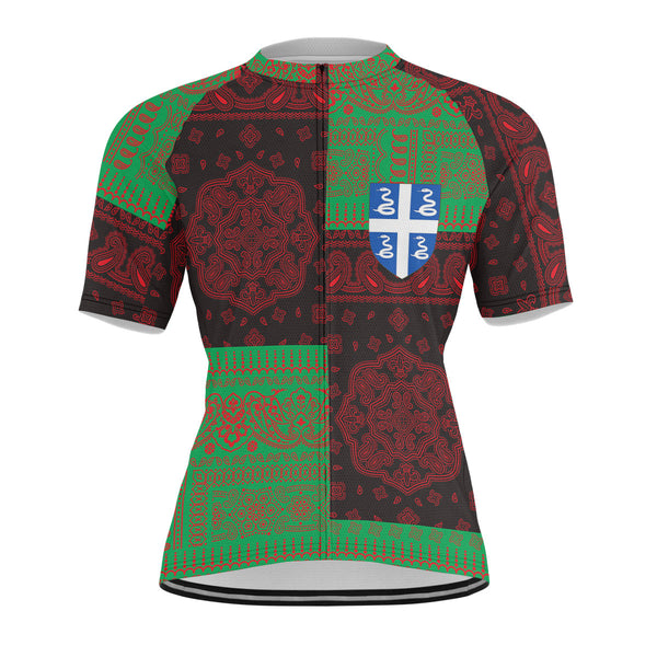 Martinique Men Cycling Jersey Flag And Paisley Basic Style 1