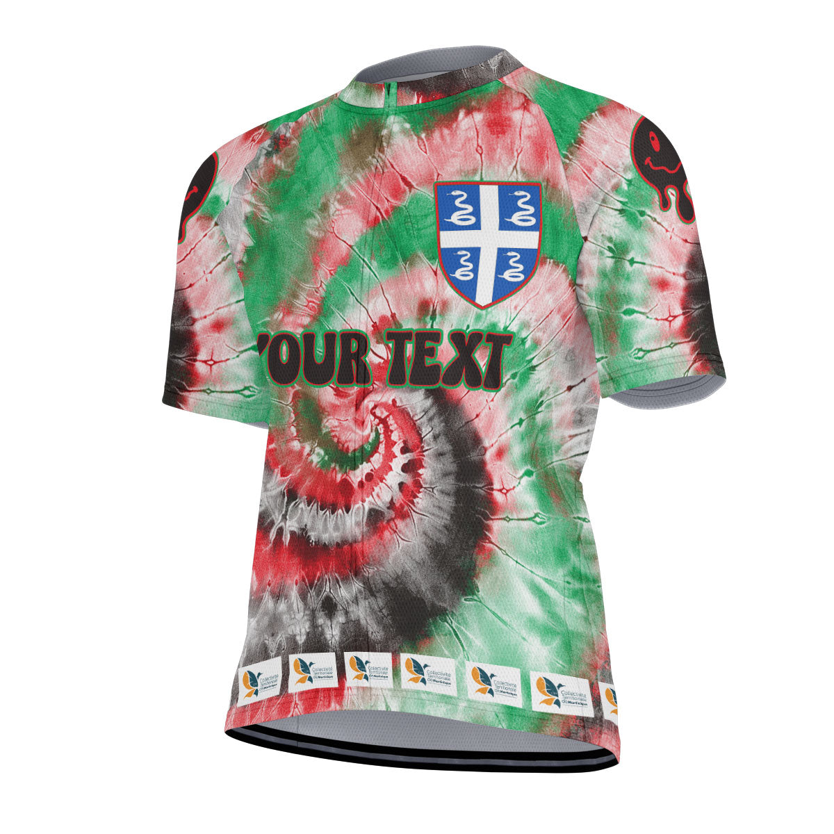 Martinique Men Cycling Jersey Custom Tie Dye Style 2