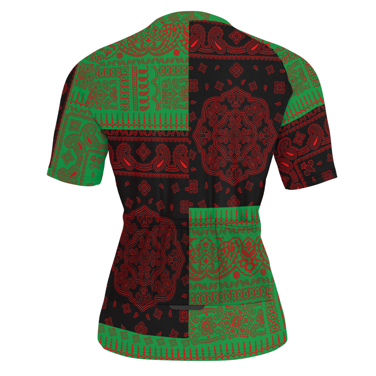 Martinique Men Cycling Jersey Flag And Paisley Basic Style 3