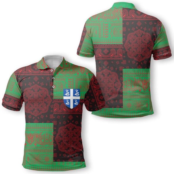 Martinique Polo Shirt Flag And Paisley Basic Style 1