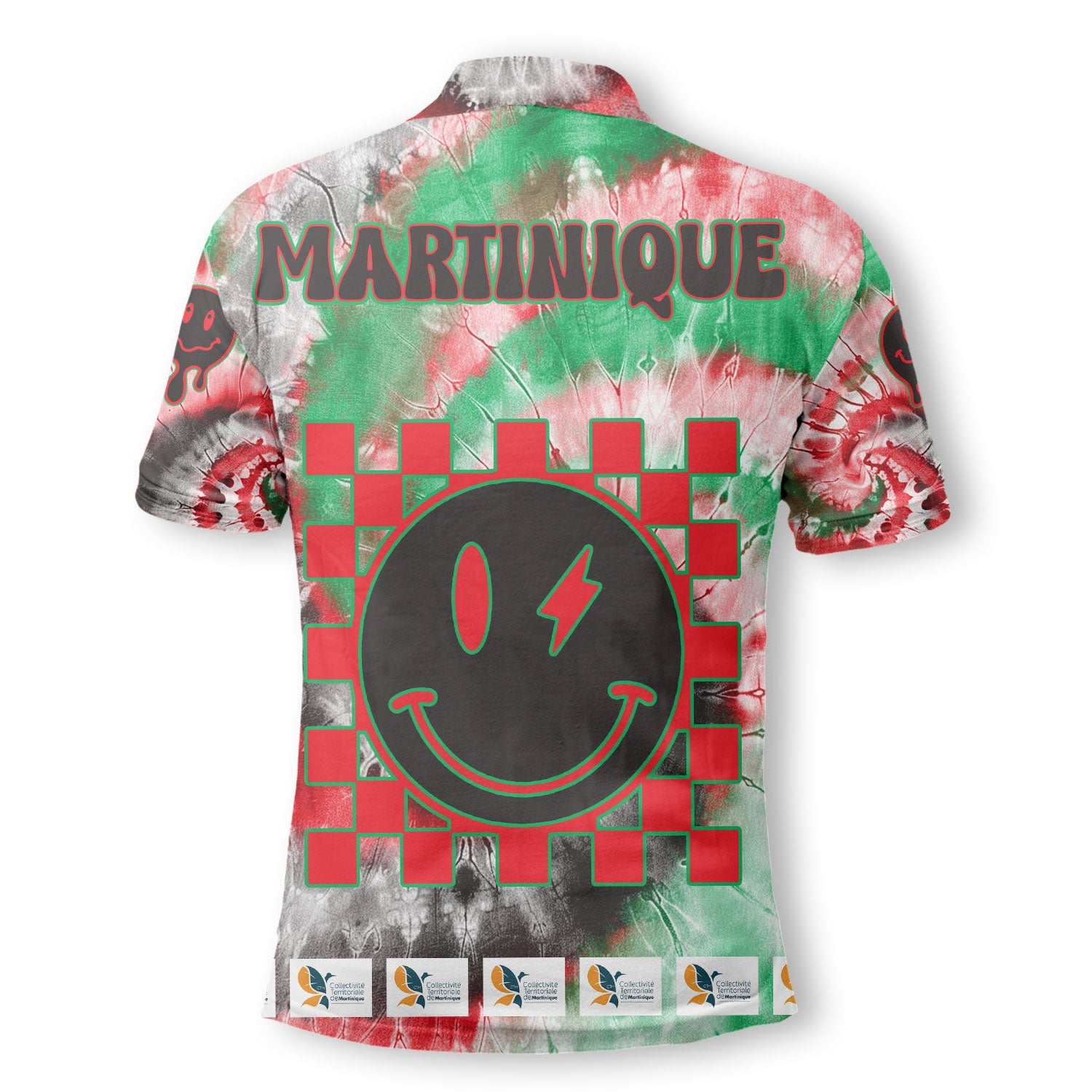 Martinique Polo Shirt Custom Tie Dye Style 3