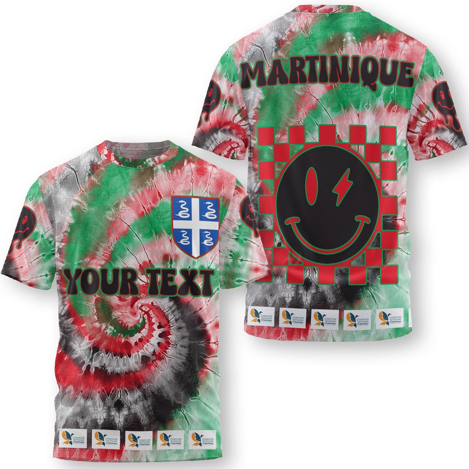 Martinique T Shirt Custom Tie Dye Style 3