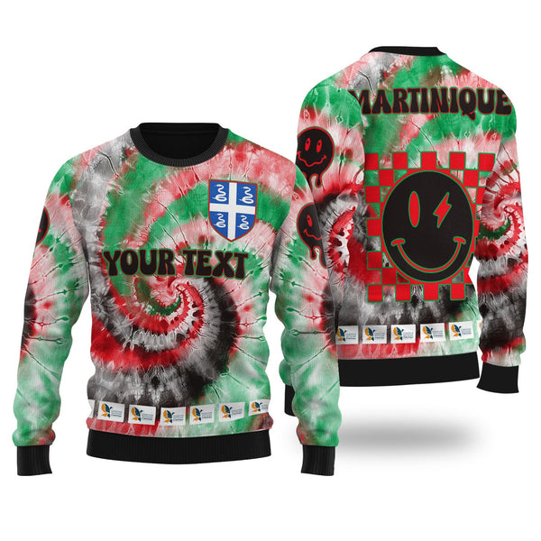 Martinique Ugly Sweater Custom Tie Dye Style 1