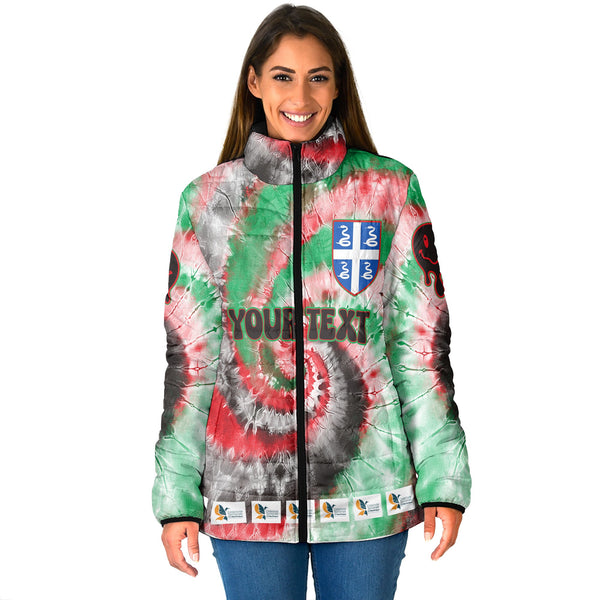 Martinique Women Padded Jacket Custom Tie Dye Style 1