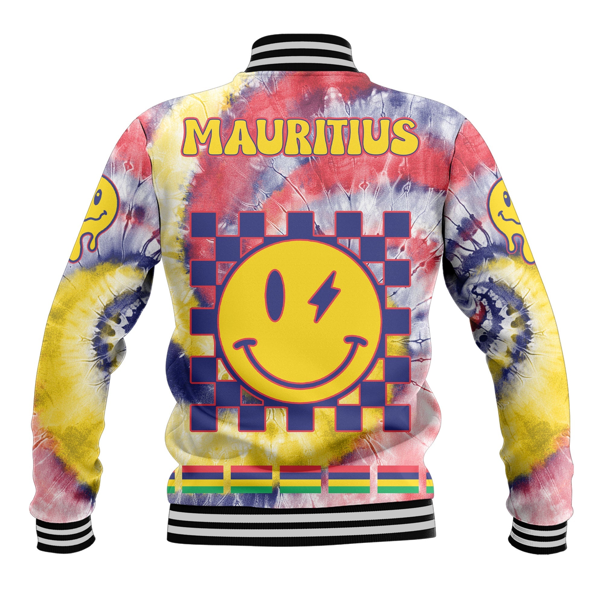 Mauritius Baseball Jacket Custom Tie Dye Style 3