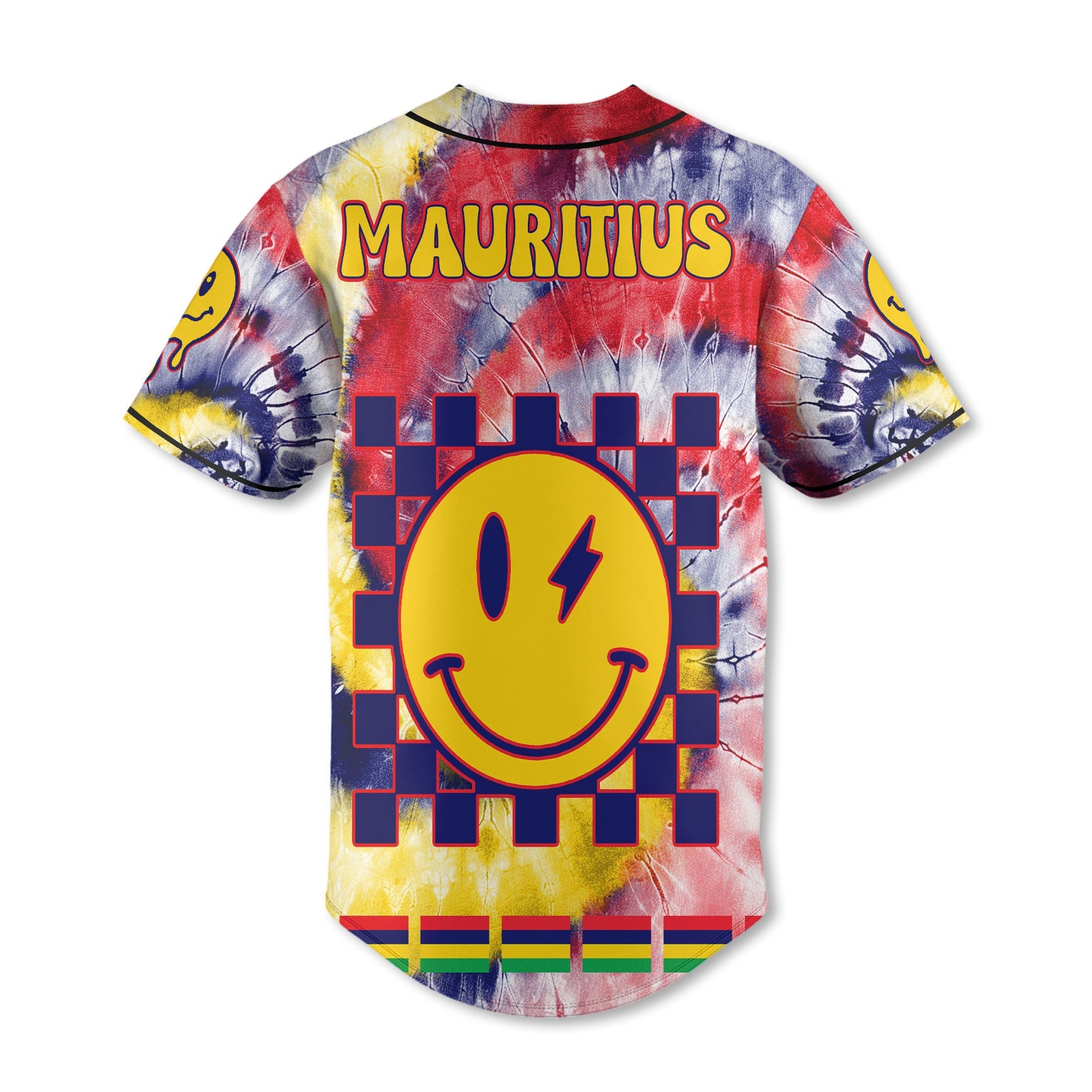 Mauritius Baseball Jersey Custom Tie Dye Style 3