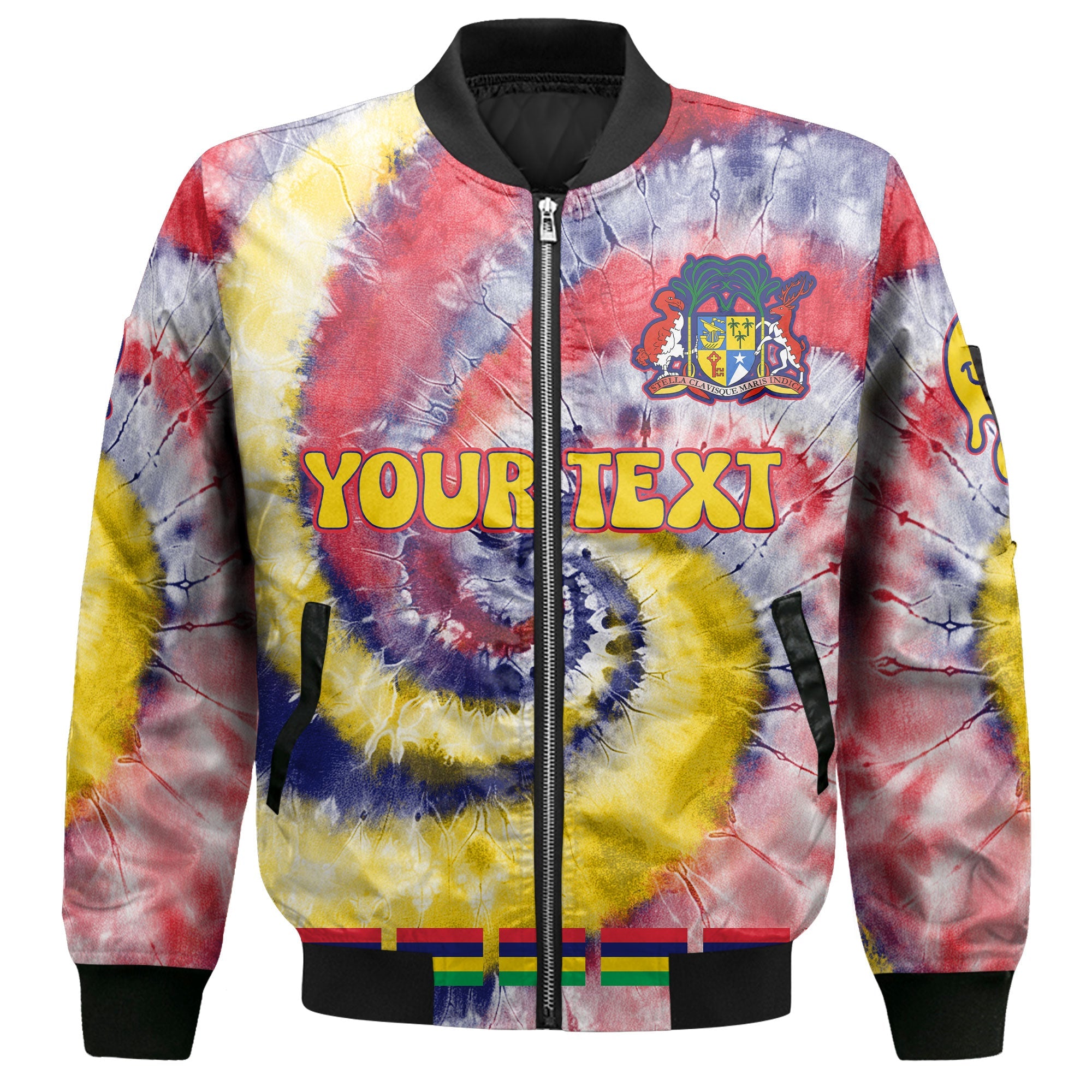 Mauritius Bomber Jacket Custom Tie Dye Style 2