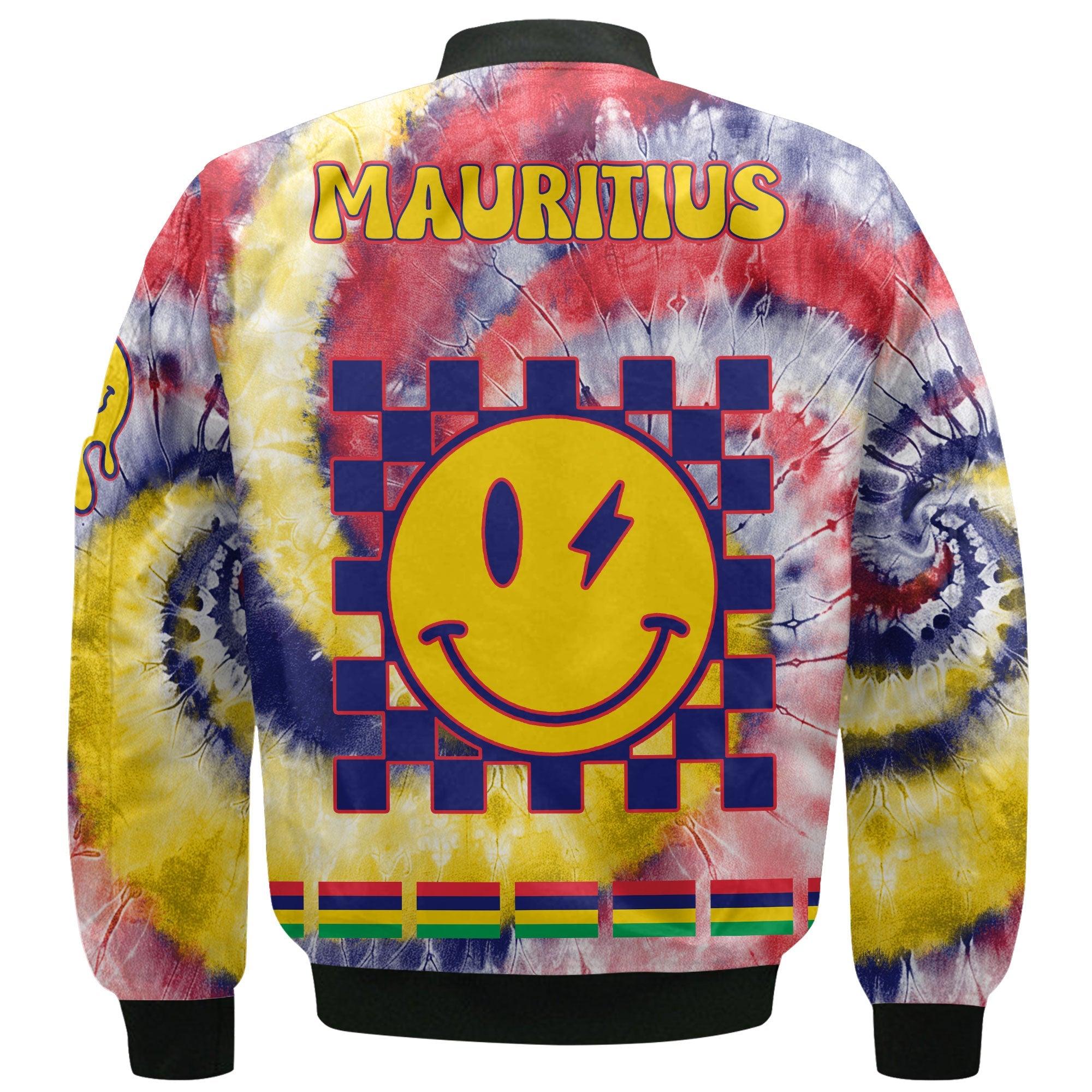 Mauritius Bomber Jacket Custom Tie Dye Style 3