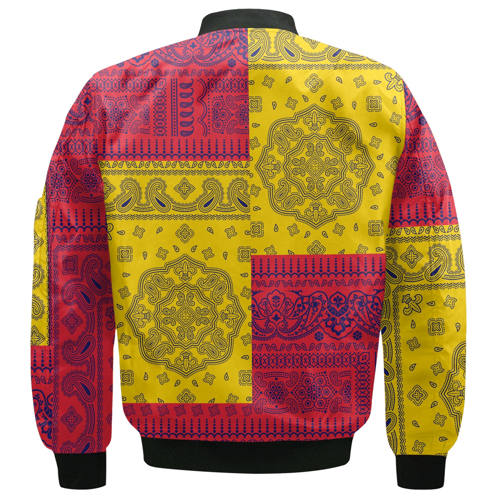 Mauritius Bomber Jacket Flag And Paisley Basic Style 3