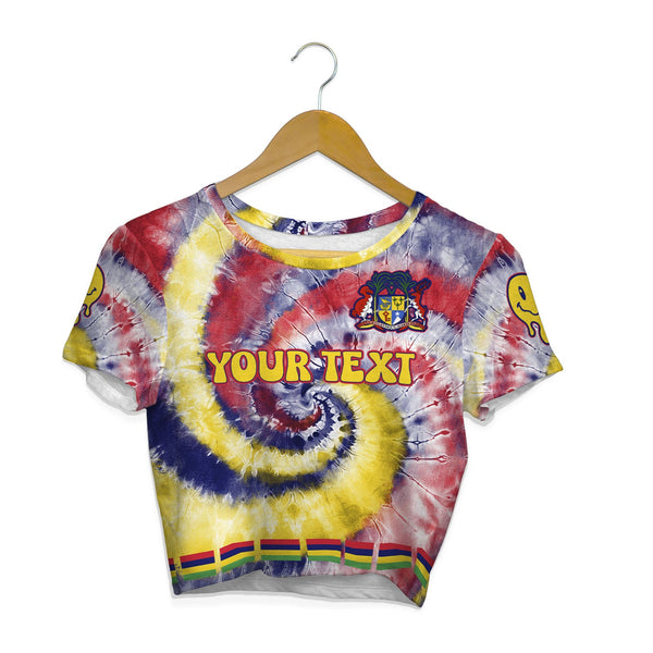 Mauritius Croptop T Shirt Custom Tie Dye Style 1