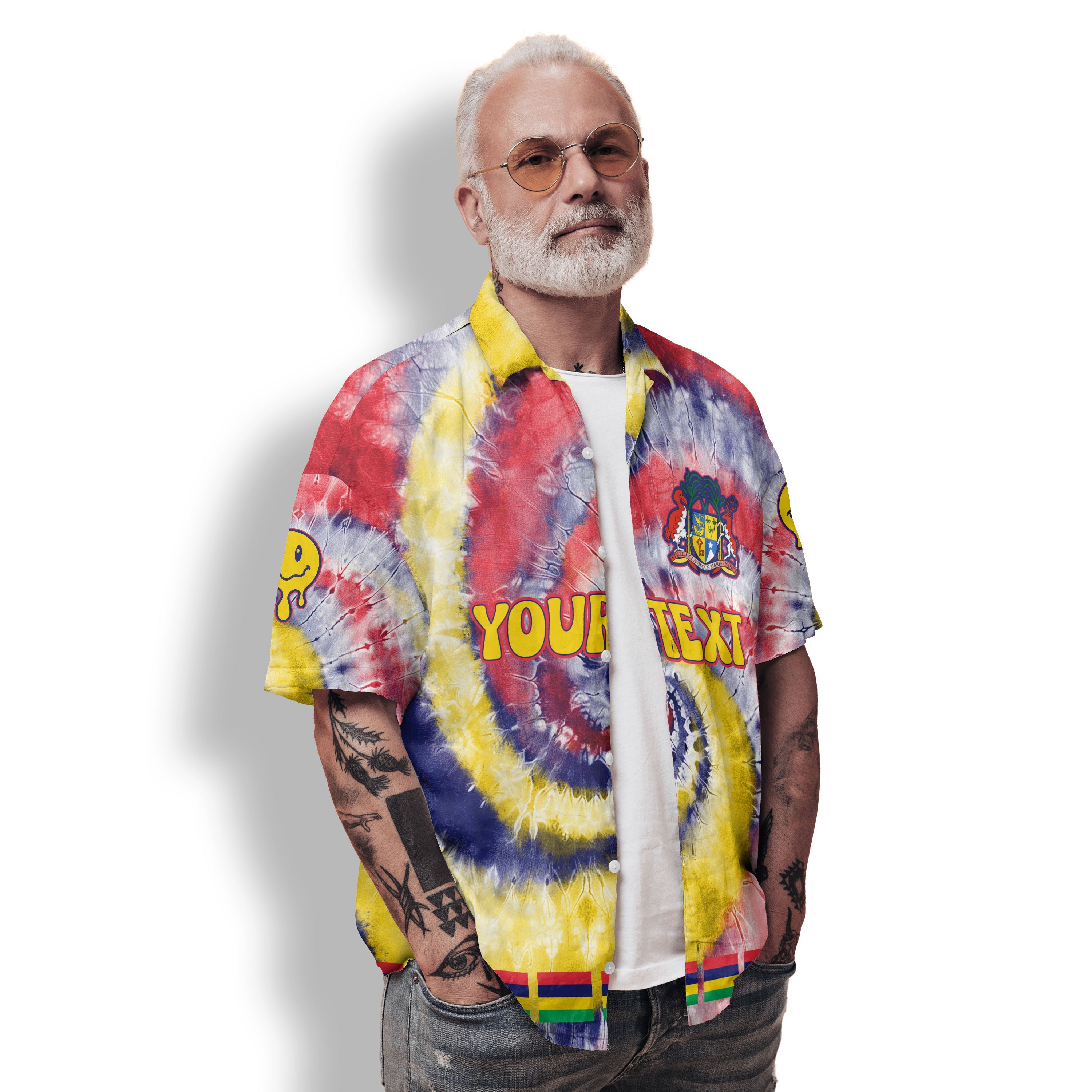 Mauritius Hawaiian Shirt Custom Tie Dye Style 2