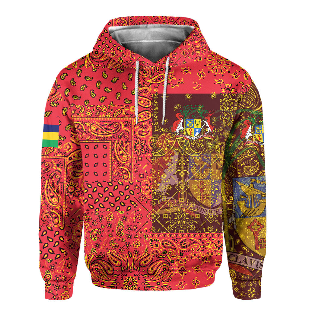 Mauritius Hoodie Paisley Flag And Skull Style 2