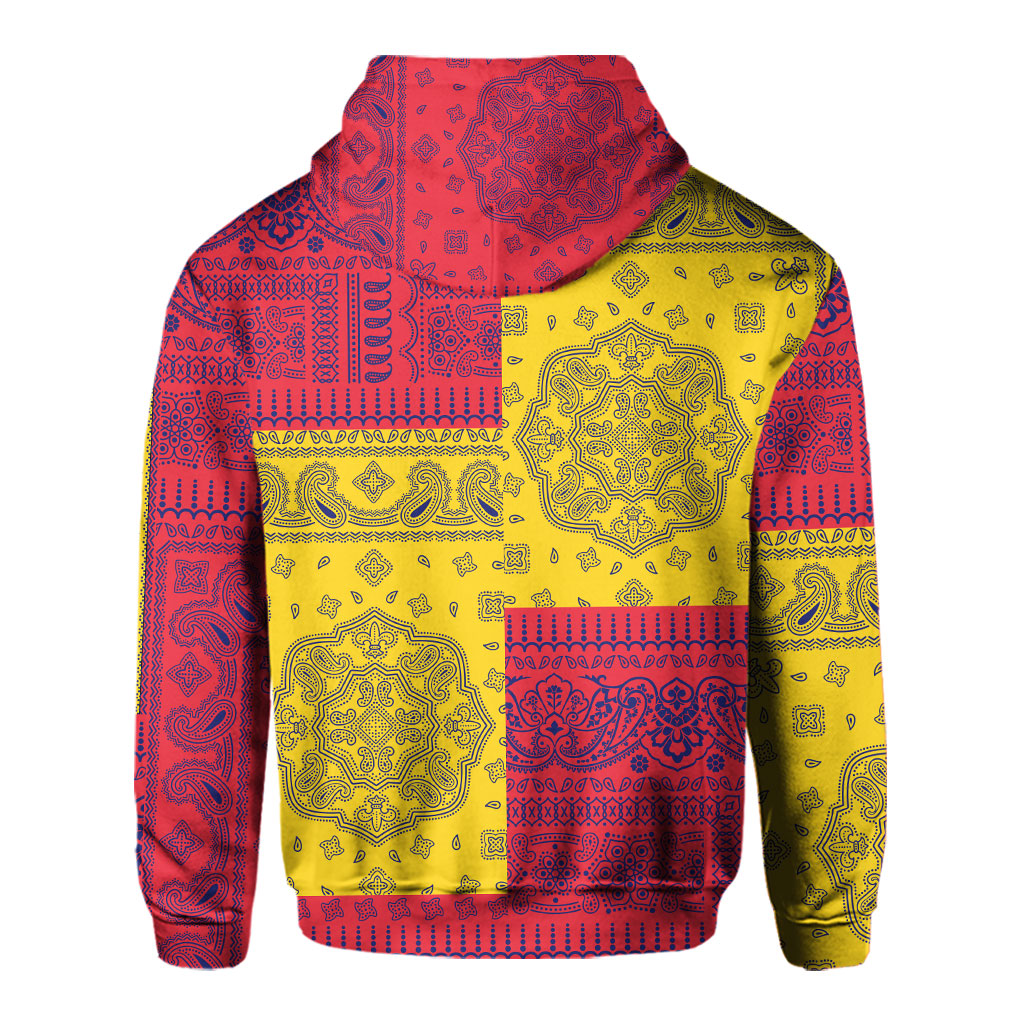 Mauritius Hoodie Flag And Paisley Basic Style 3