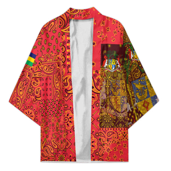 Mauritius Kimono Paisley Flag And Skull Style 1