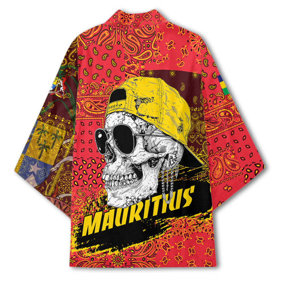 Mauritius Kimono Paisley Flag And Skull Style 3