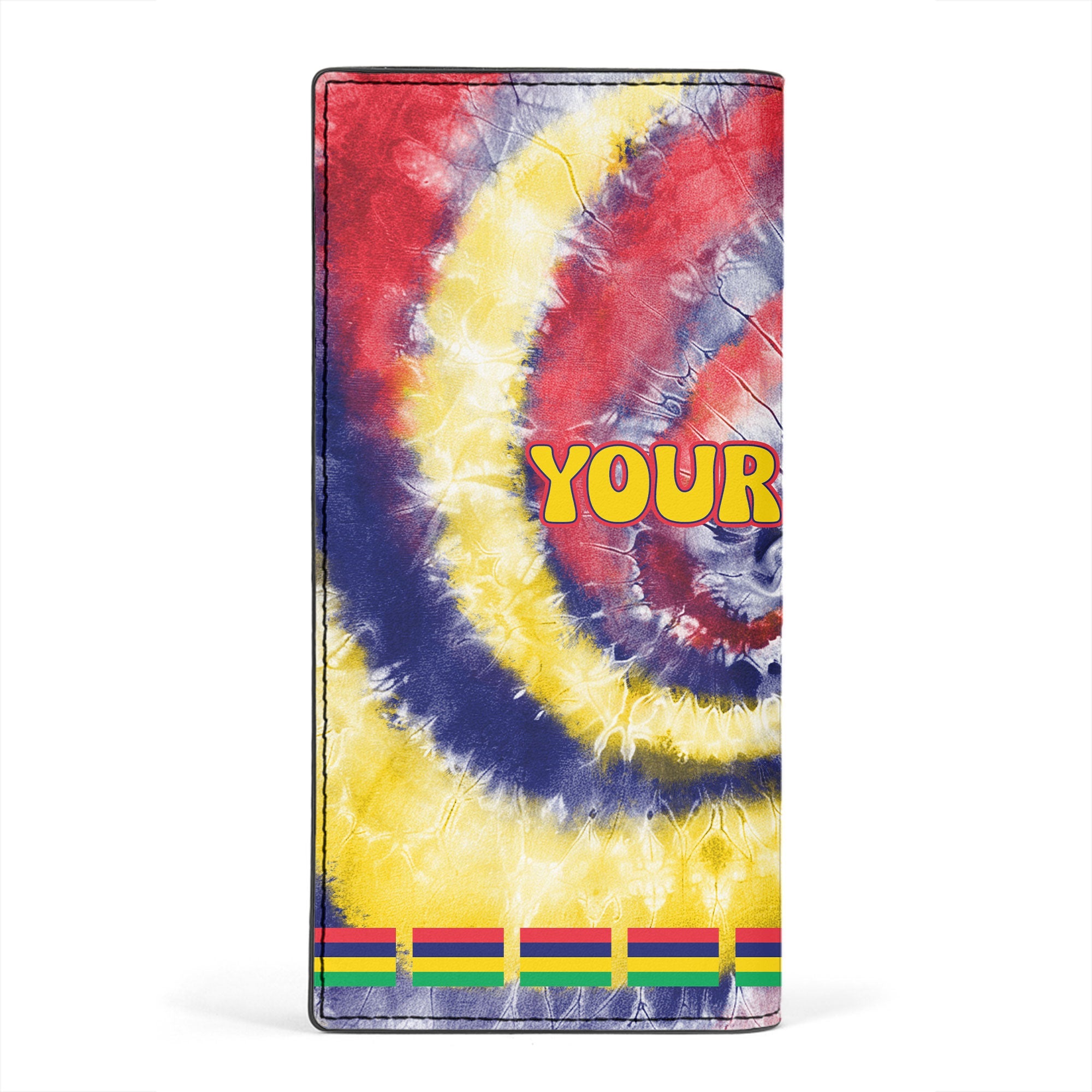 Mauritius Leather Wallet Custom Tie Dye Style 2