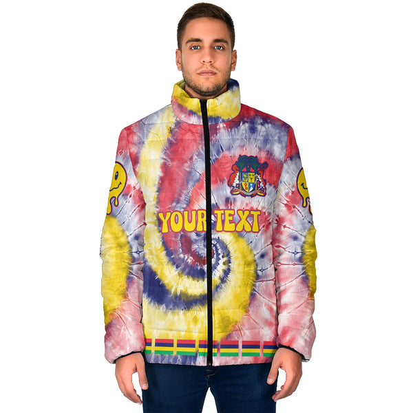 Mauritius Men Padded Jacket Custom Tie Dye Style 1