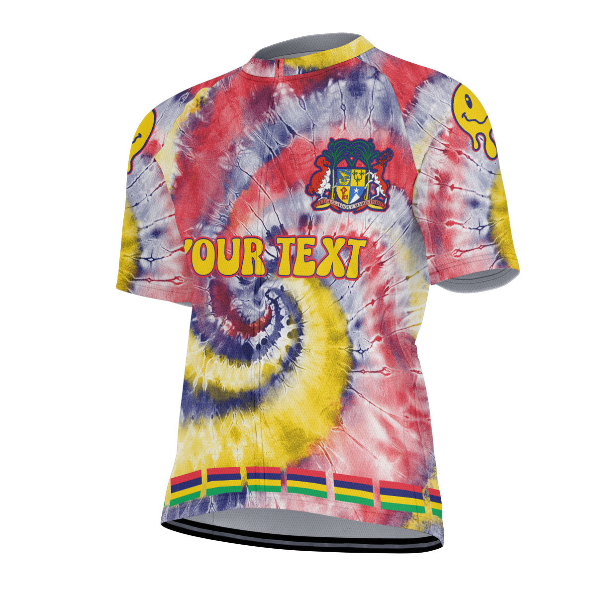 Mauritius Men Cycling Jersey Custom Tie Dye Style 2