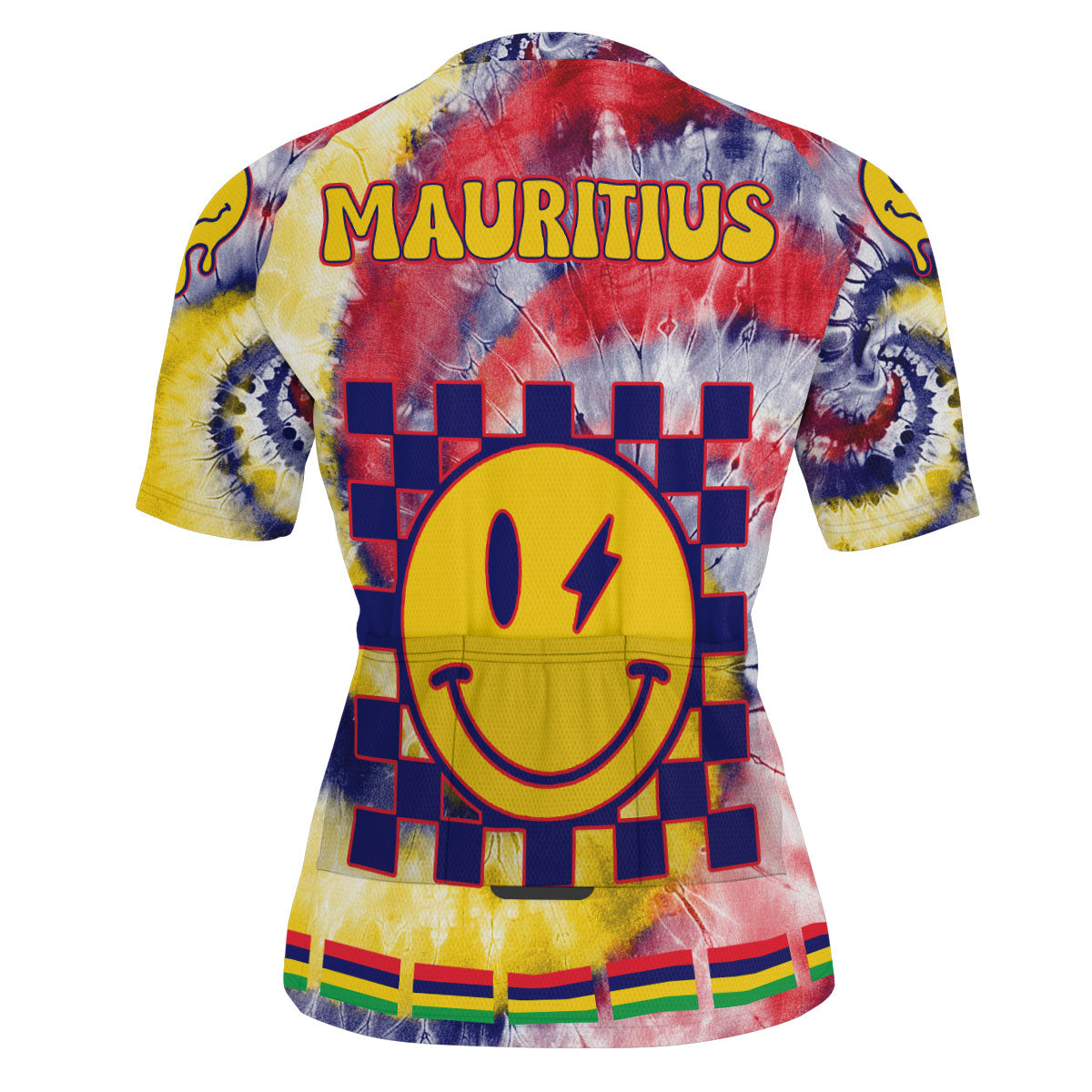 Mauritius Men Cycling Jersey Custom Tie Dye Style 3