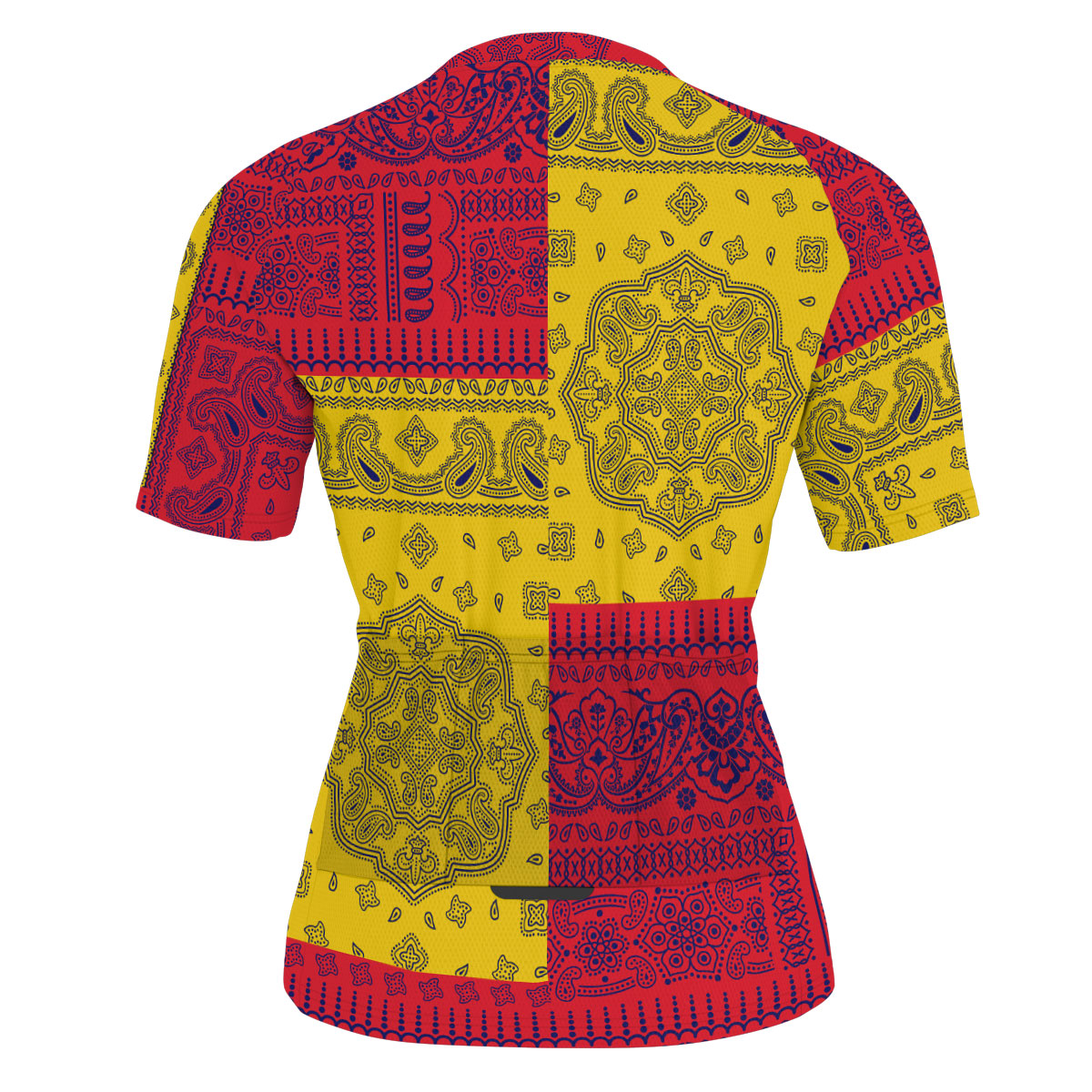 Mauritius Men Cycling Jersey Flag And Paisley Basic Style 3