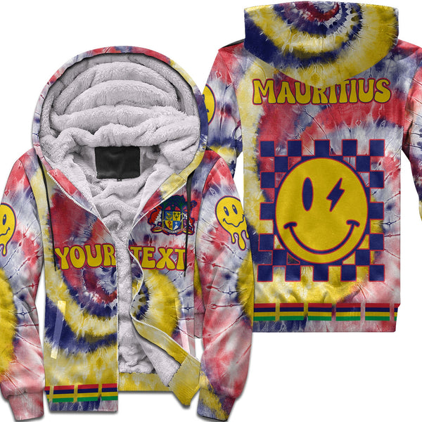 Mauritius Sherpa Hoodie Custom Tie Dye Style 1