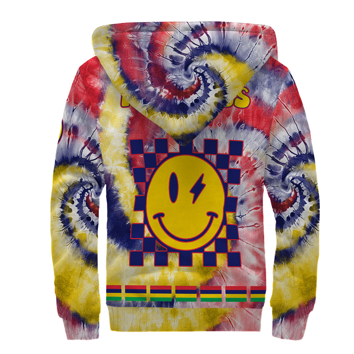 Mauritius Sherpa Hoodie Custom Tie Dye Style 2