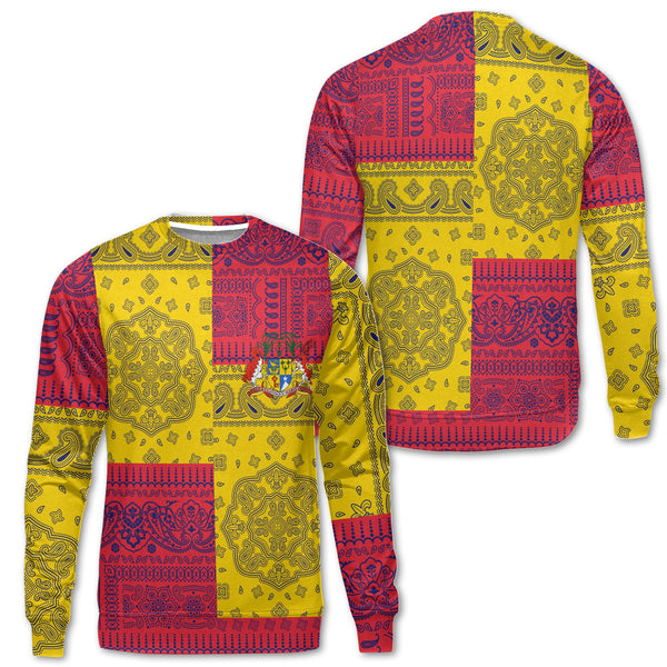 Mauritius Sweatshirt Flag And Paisley Basic Style 1