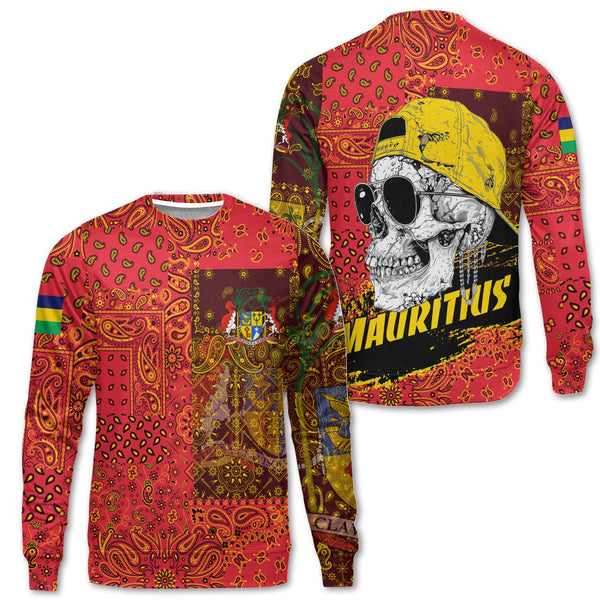 Mauritius Sweatshirt Paisley Flag And Skull Style 1