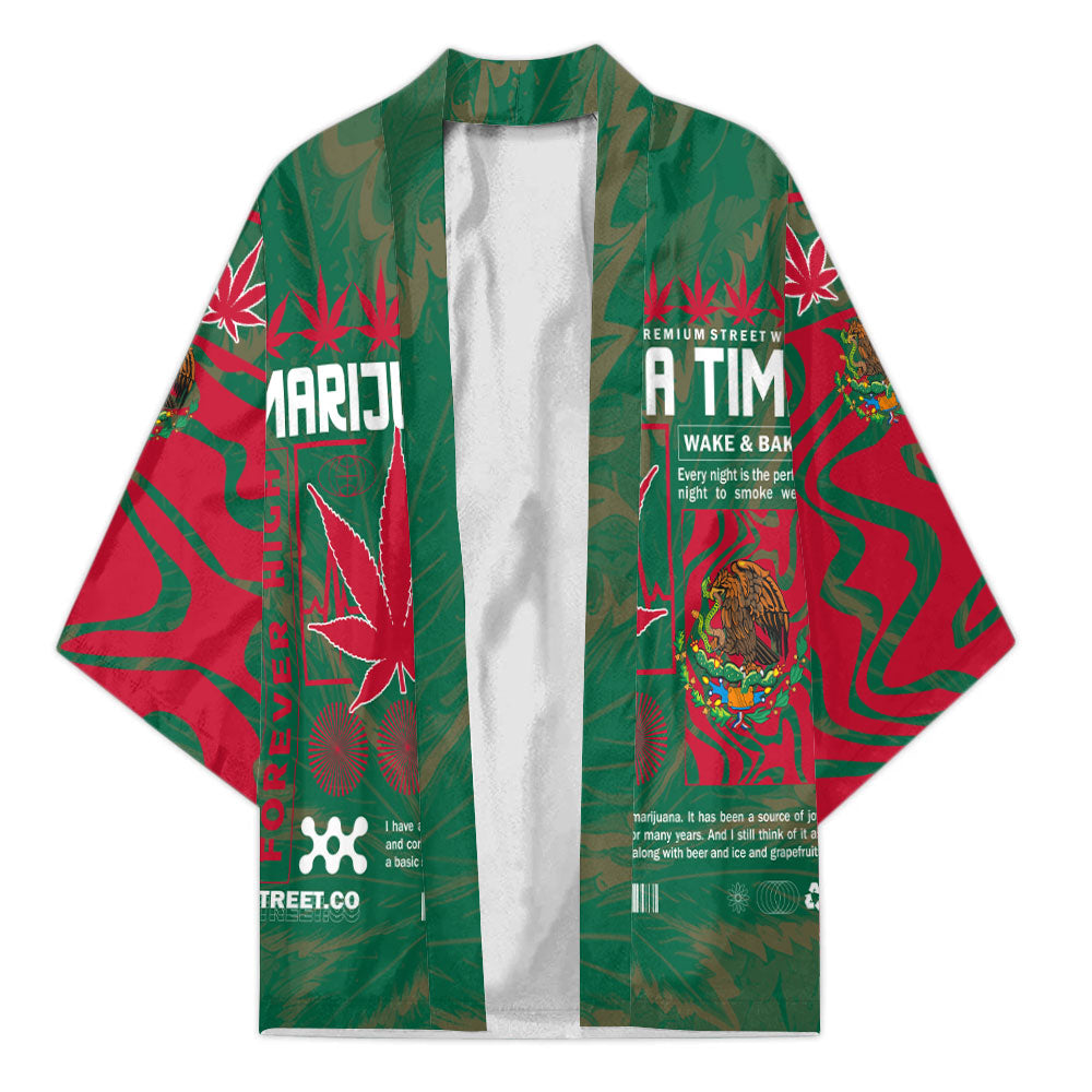 Mexico Kimono Flag & Coat Of Arms Marijuanas Style