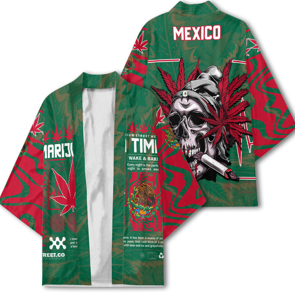 Mexico Kimono Flag & Coat Of Arms Marijuanas Style