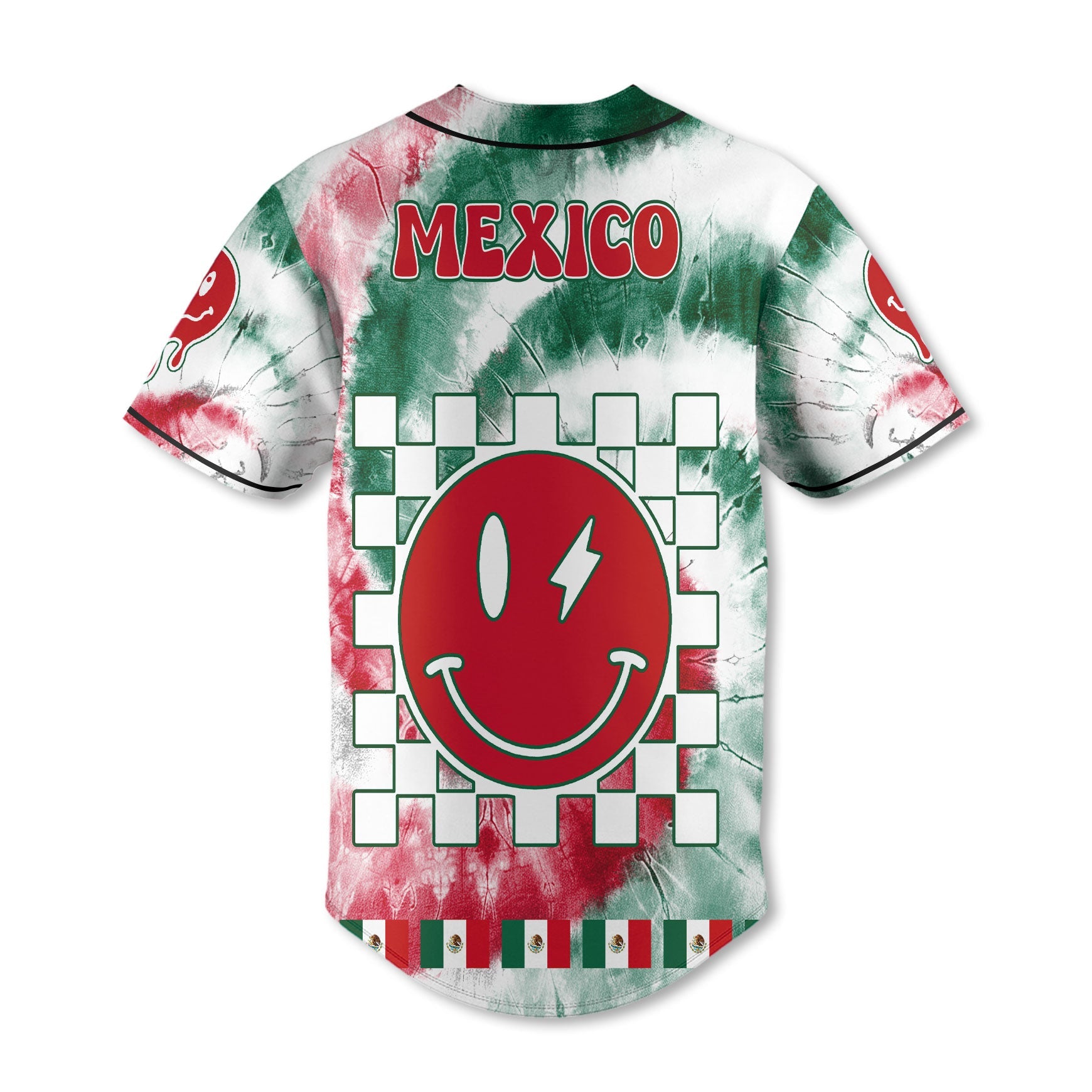 Mexico Baseball Jersey Custom Tie Dye Style 3