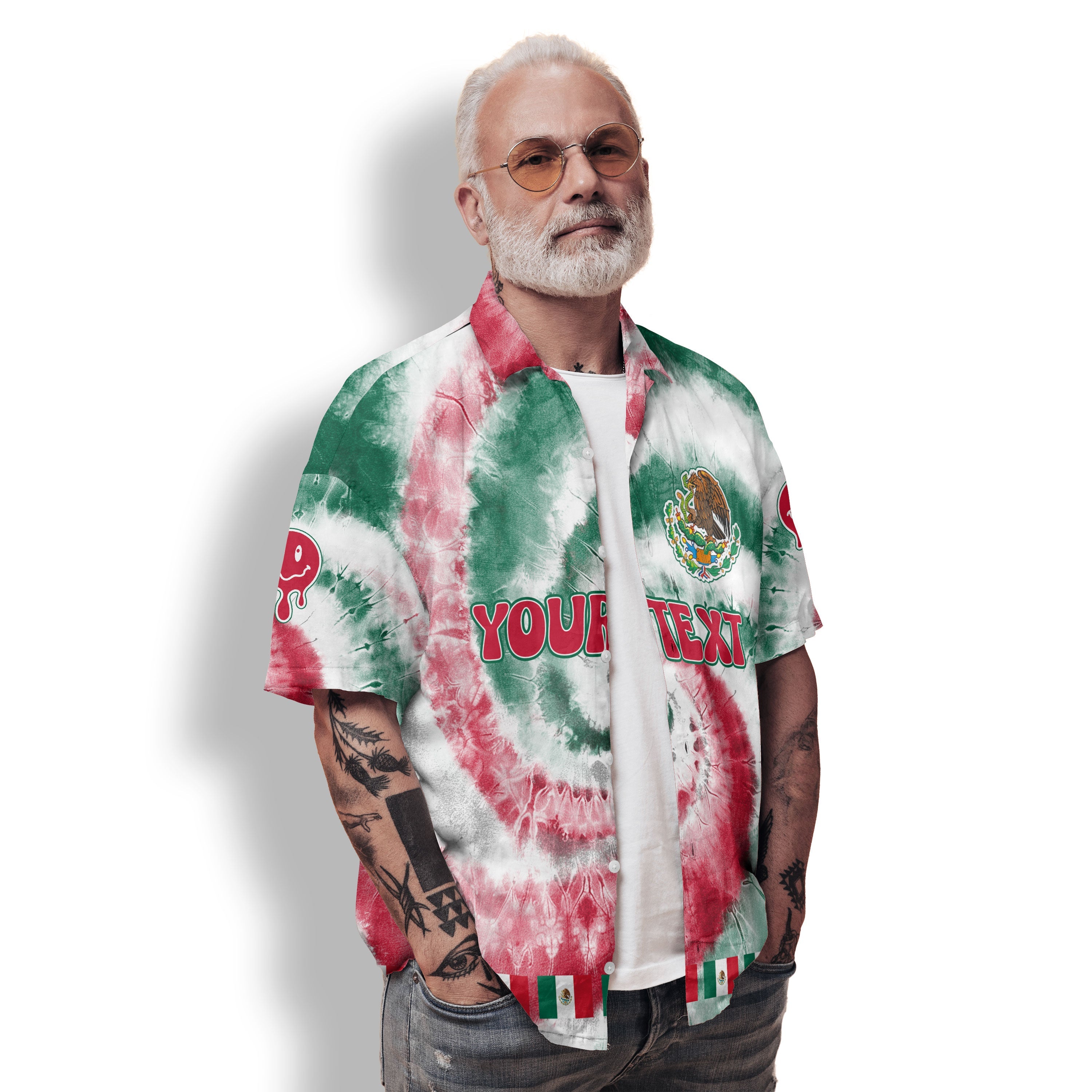 Mexico Hawaiian Shirt Custom Tie Dye Style 2