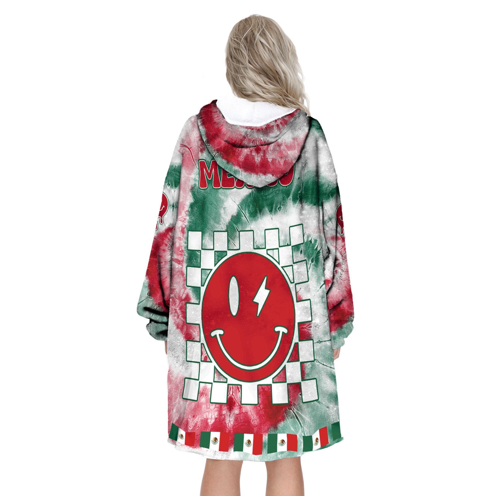 Mexico Hoodie Blanket Custom Tie Dye Style 3