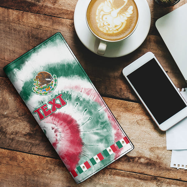 Mexico Leather Wallet Custom Tie Dye Style 1