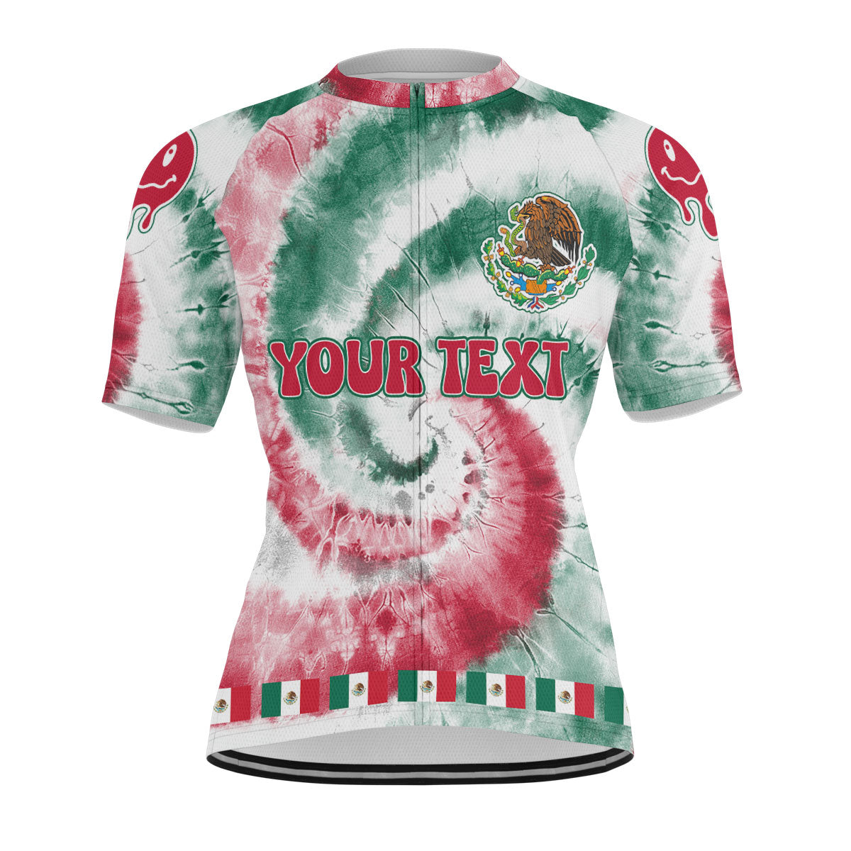 Mexico Men Cycling Jersey Custom Tie Dye Style 1