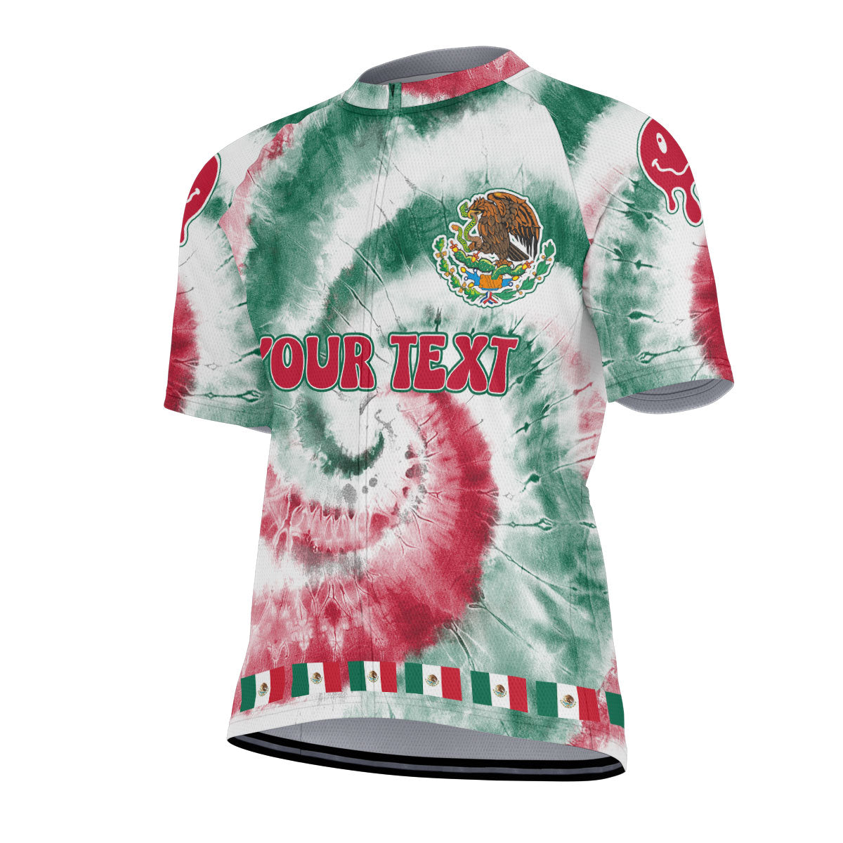 Mexico Men Cycling Jersey Custom Tie Dye Style 2