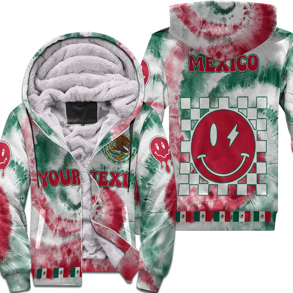 Mexico Sherpa Hoodie Custom Tie Dye Style 1