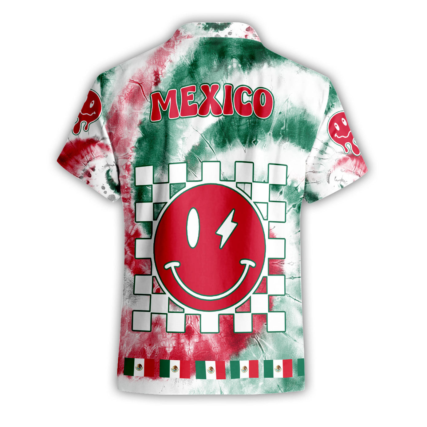 Mexico Short Sleeve Shirt Custom Tie Dye Style 2