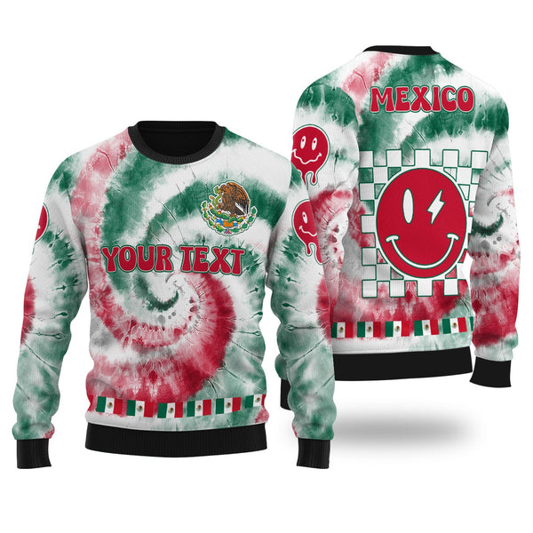 Mexico Ugly Sweater Custom Tie Dye Style 1