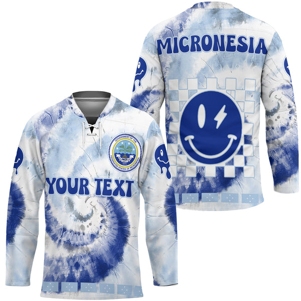 Micronesia Hockey Jersey Custom Tie Dye Style 1