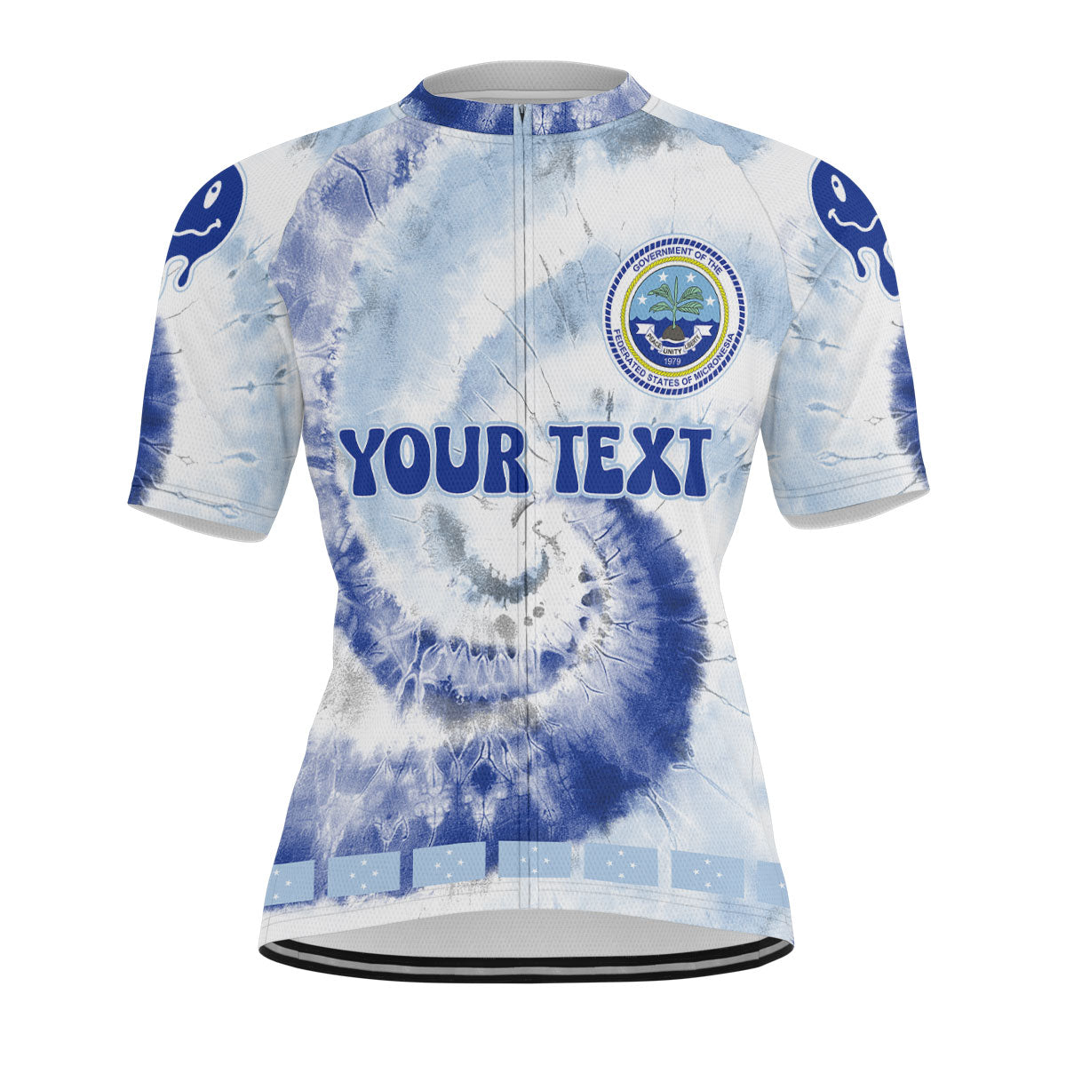 Micronesia Men Cycling Jersey Custom Tie Dye Style 1