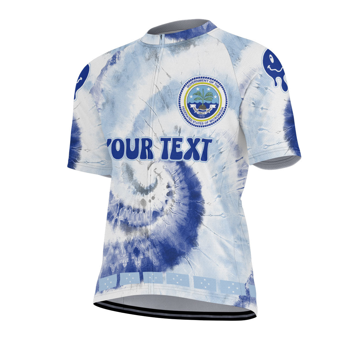 Micronesia Men Cycling Jersey Custom Tie Dye Style 2