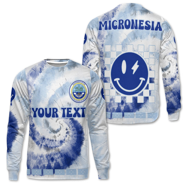 Micronesia Sweatshirt Custom Tie Dye Style 1