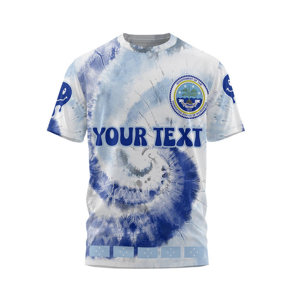 Micronesia T Shirt Custom Tie Dye Style 1