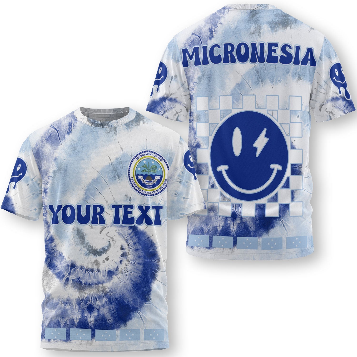 Micronesia T Shirt Custom Tie Dye Style 3